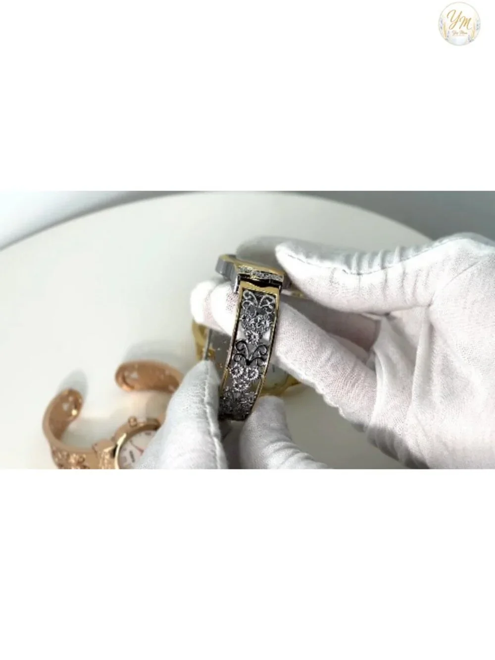 Women's Japanese Quartz Cuff Bangle Watch 28mm Metal Bracelet